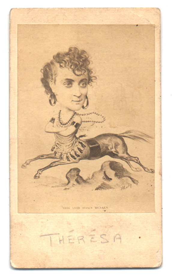 *ACTRESS ADAH ISSACS MENKEN AS CENTAUR RARE 1862 CDV* 